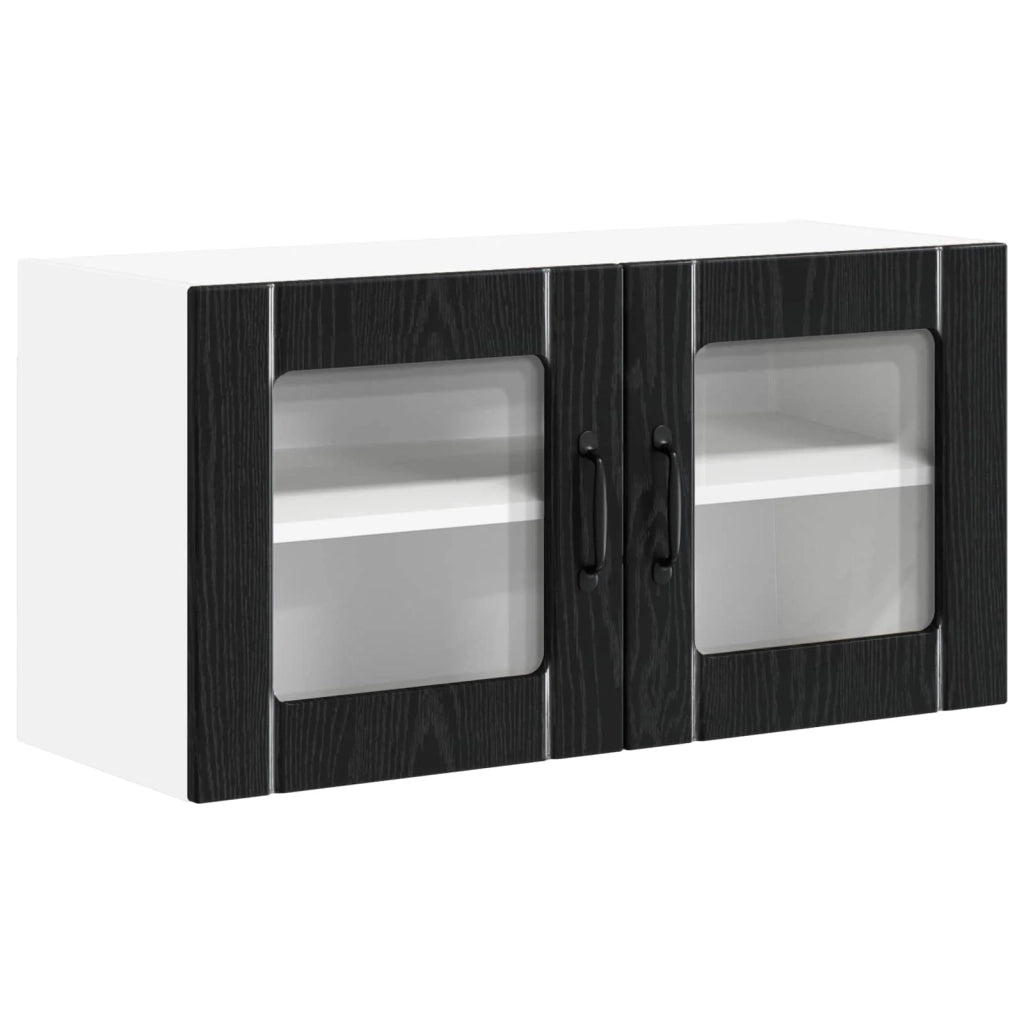Mobile da cucina moderno e funzionale con pratico spazio contenitivo 80 x 31 x 40 cm legno composito nero 02_0053965