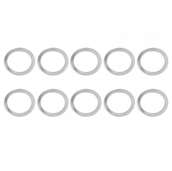 Piedini per pedali 10 pezzi - Regolatori di distanza pedali 20/15 mm - Piastrine pedali - Acciaio inossidabile - Riduce l'usura - Distribuisce la carica