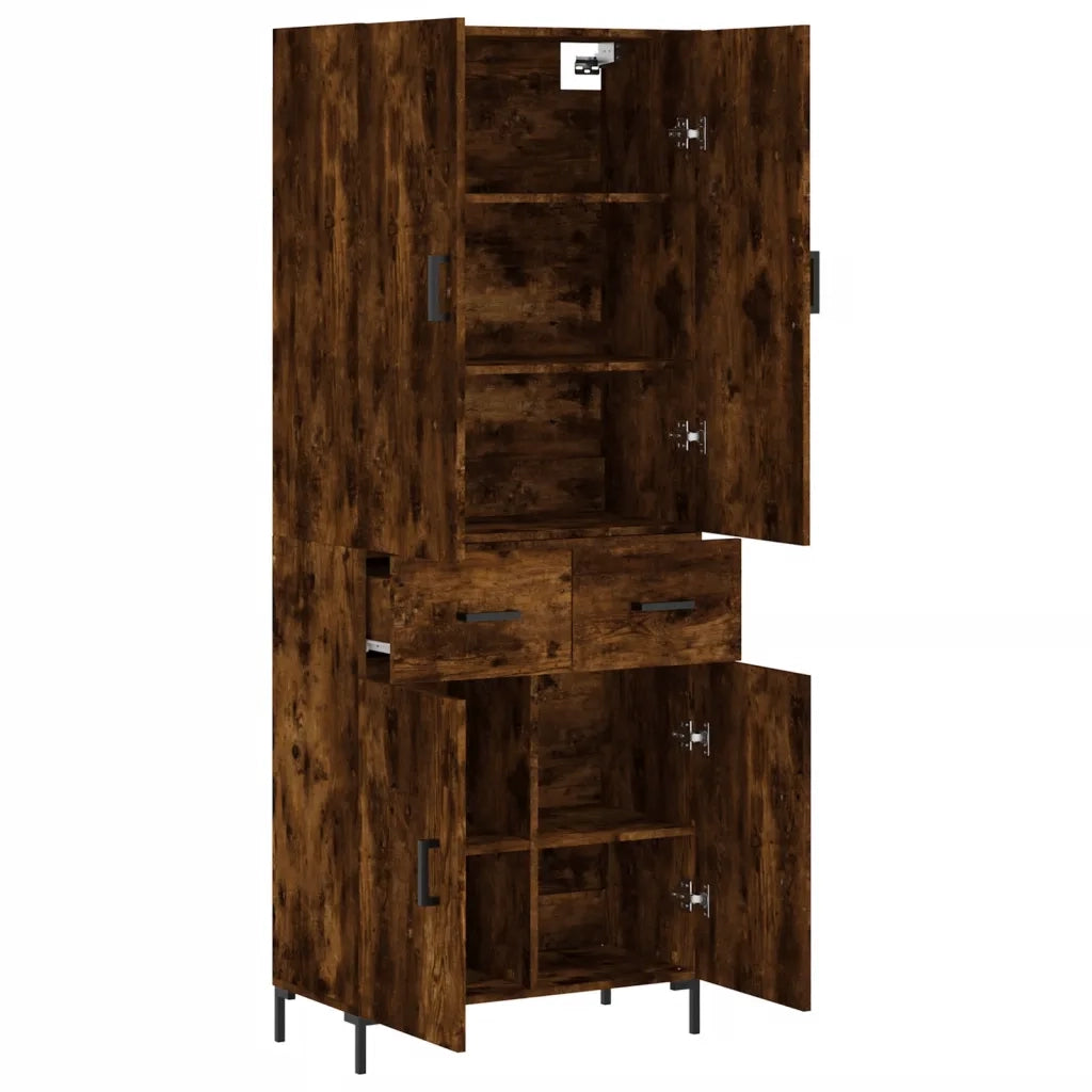 Credenza Rovere Fumo  69,5x34x180 cm in Legno Multistrato 3198150