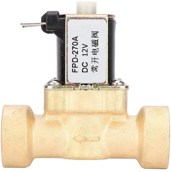 Vitello Normale Apertura 12V/24V - Diametro Interno 1/2 Pollici - Materiale Rame - Per Fluido/Aria - Alta Durezza - Lunga Durata - Valvola Elettromagnetica