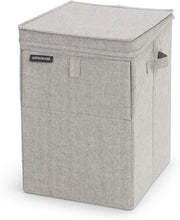 Wastas Spazio Risparmiato con Grande Apertura per Lavatrice di una Grande Famiglia - Maniglie Ripiegabili - Stoffa Solida - Stivabile - Grigio 35L