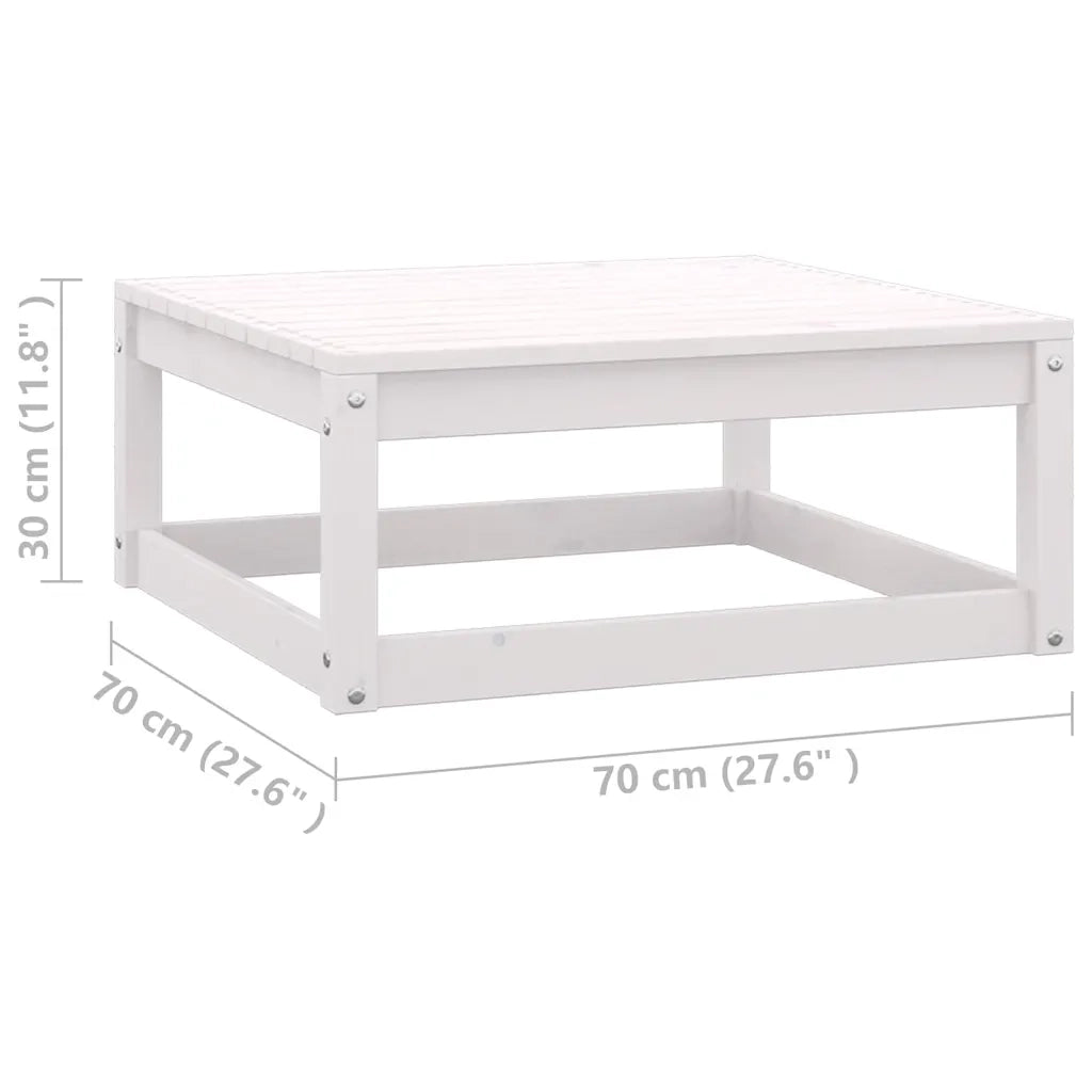 Set Divani da Giardino 3 pz | Set Salotto da Giardino Cuscini Legno Massello Pino Bianco