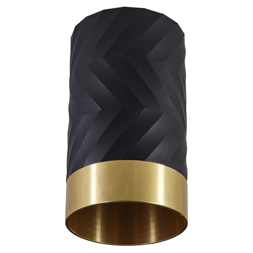 Faretto soffitto nero-oro GU10 1 luce Arras Polux 323521