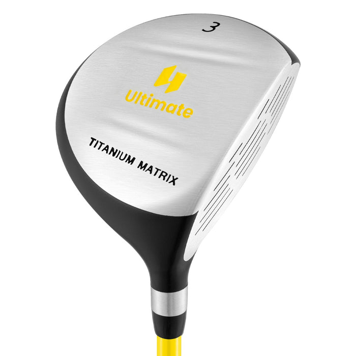 165CC Legno da fairway junior 3 per bambini di et¨¤ 8-10, Mazza da golf individuale per ragazzi e ragazze Giallo-Golf