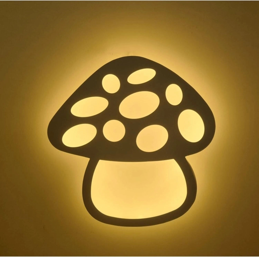 Applique a Led Lampada da muro per parete forma di Fungo cambia 3 luce bianca 9w
