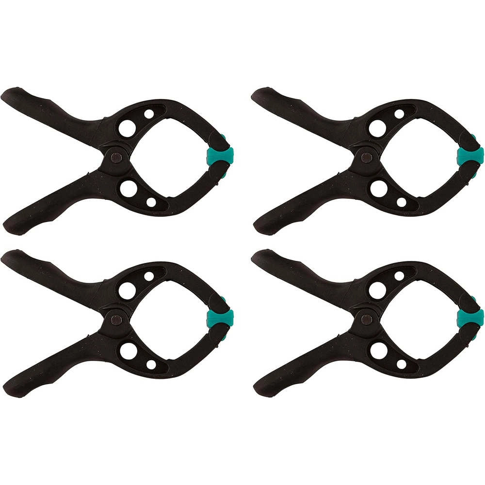 Set 4 Morsetti a Molla Mini 30 mm Nero Wolfcraft
