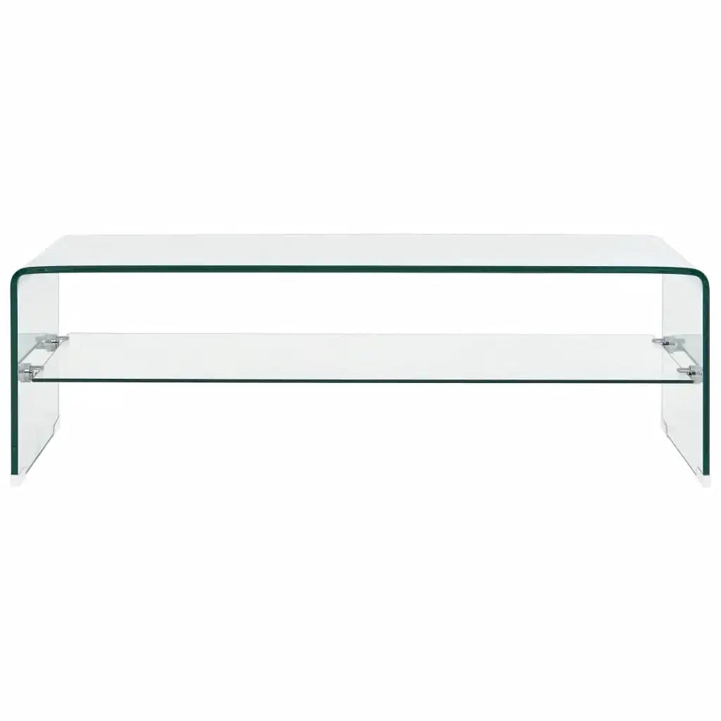 Tavolino da Salotto Trasparente 98x45x31 cm in Vetro Temperato 284745