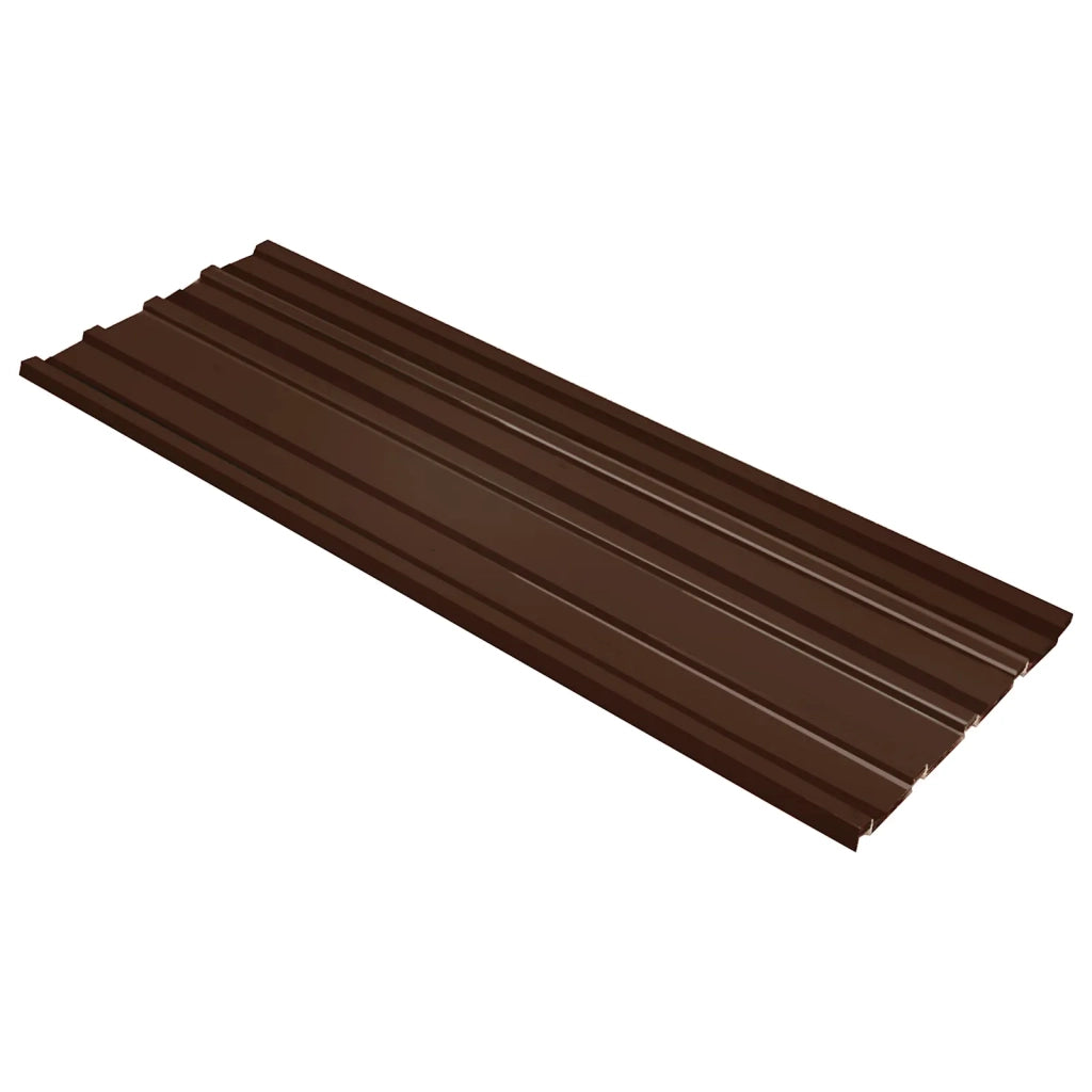 Pannello per tetto 12 pz Marrone 129 x 45 cm Acciaio zincato 42047076