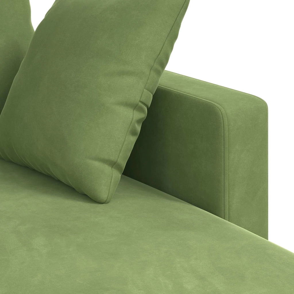 Divano Verde chiaro 198 x 134 x 80 cm Velluto