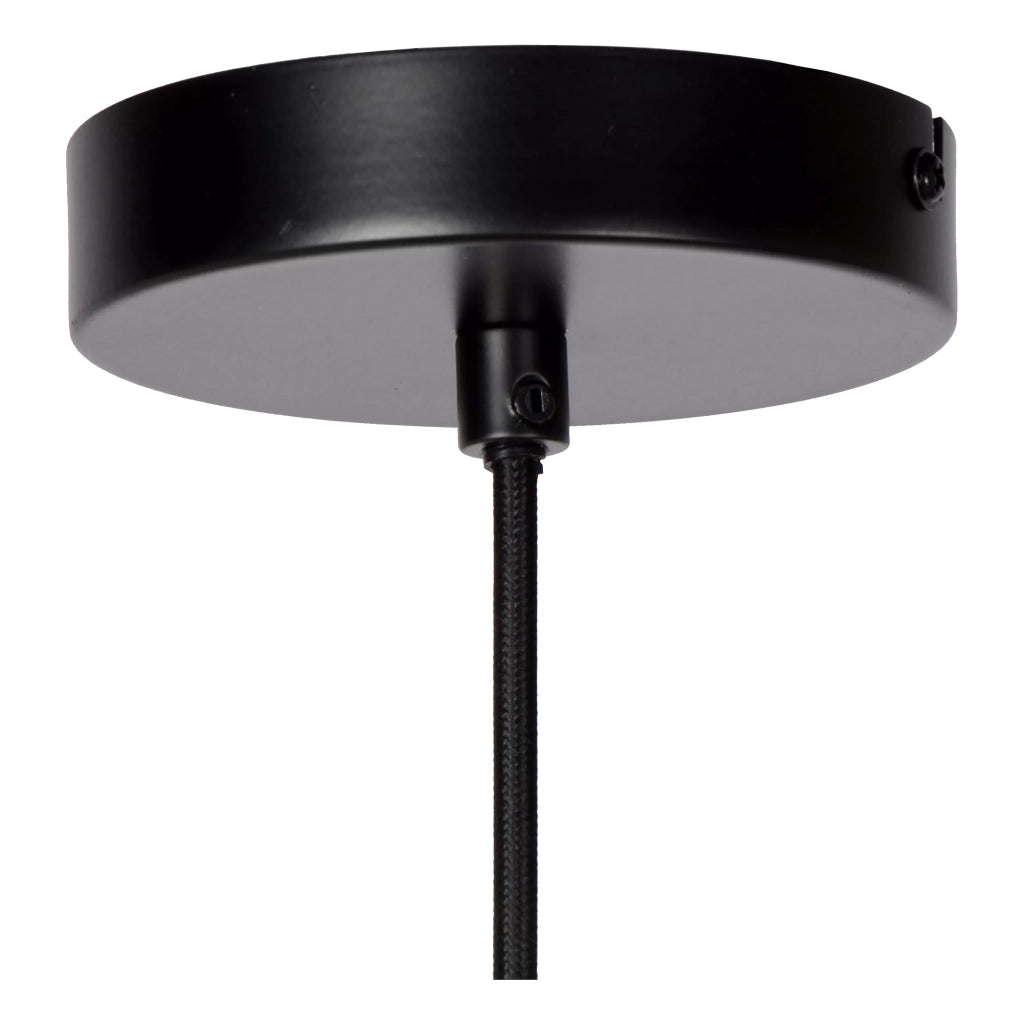 Lampada a sospensione Joanet vetro fumé ottone E27 Lucide