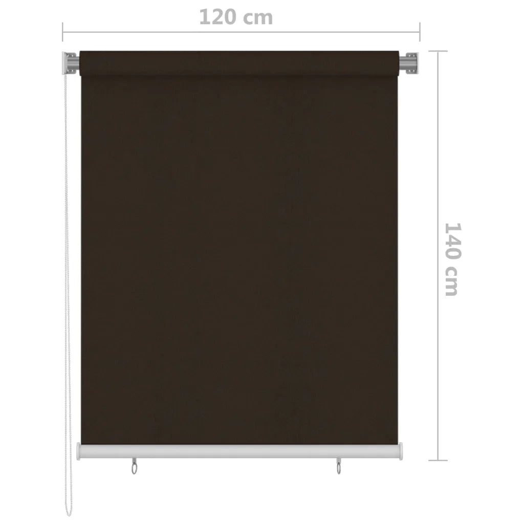 Tenda a Rullo per Esterni 120x140 cm Marrone