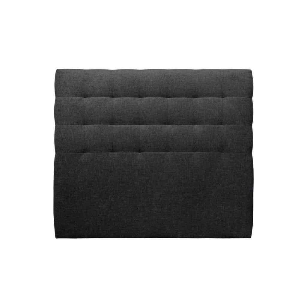 Testiera in tessuto natté nero imbottita L160 cm
