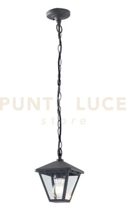 SOSPENSIONE PRISMA ANTRACITE 1 LUCE ATTACCO E27 IP44 16X16X83CM