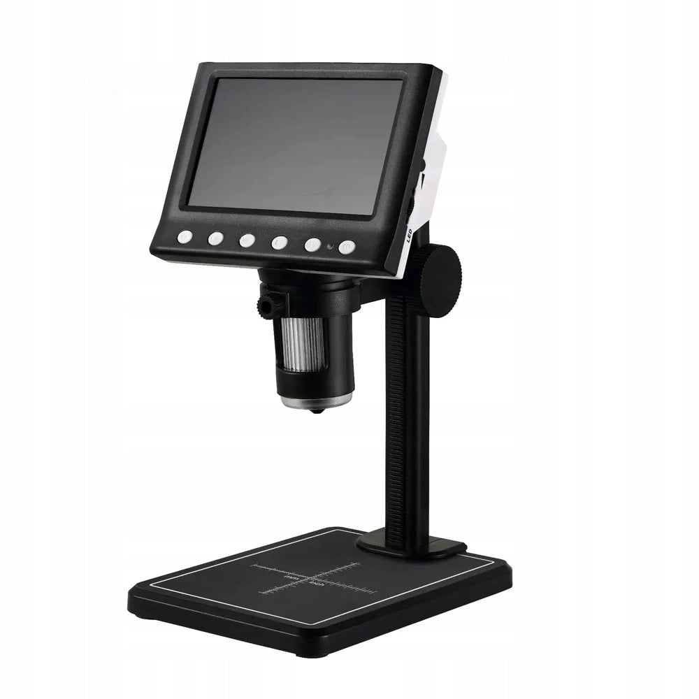 Mikroscopio Digitale con Display 4,3" + Stazione Saldante 2in1 – Ingrandimento 40X-1000X, 8 LED, Potenza 660W, USB