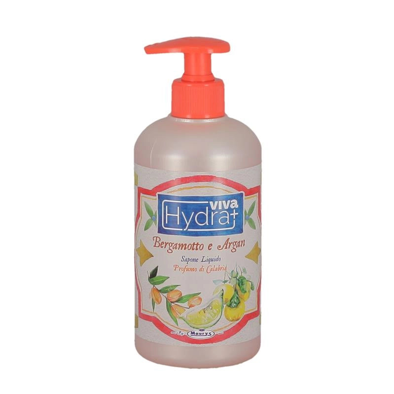 HYDRA VIVA SAPONE LIQUIDO PER MANI  500 ML BERGAMOTTO E ARGAN PROFUMO DI CALABRIA