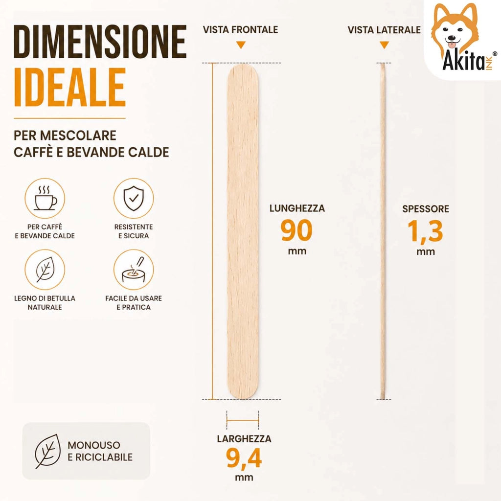 Akitaink 1000 Palette Caffe Legno Biodegradabili