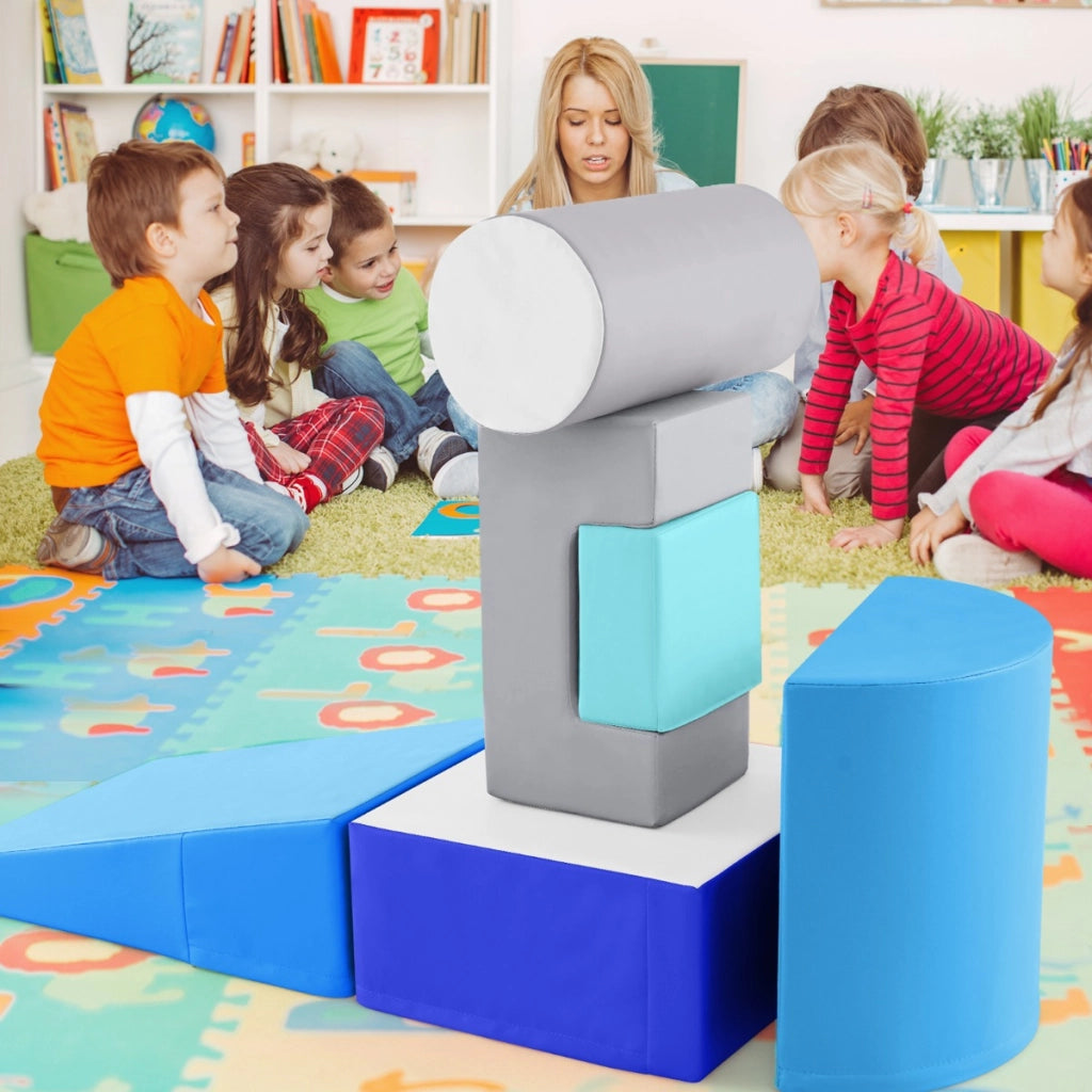 Blocchi rampicanti in schiuma per bambini 1-3 anni, Blocchi rampicanti set rampicante indoor con rettangoli Blu scuro-Giocattoli educativi