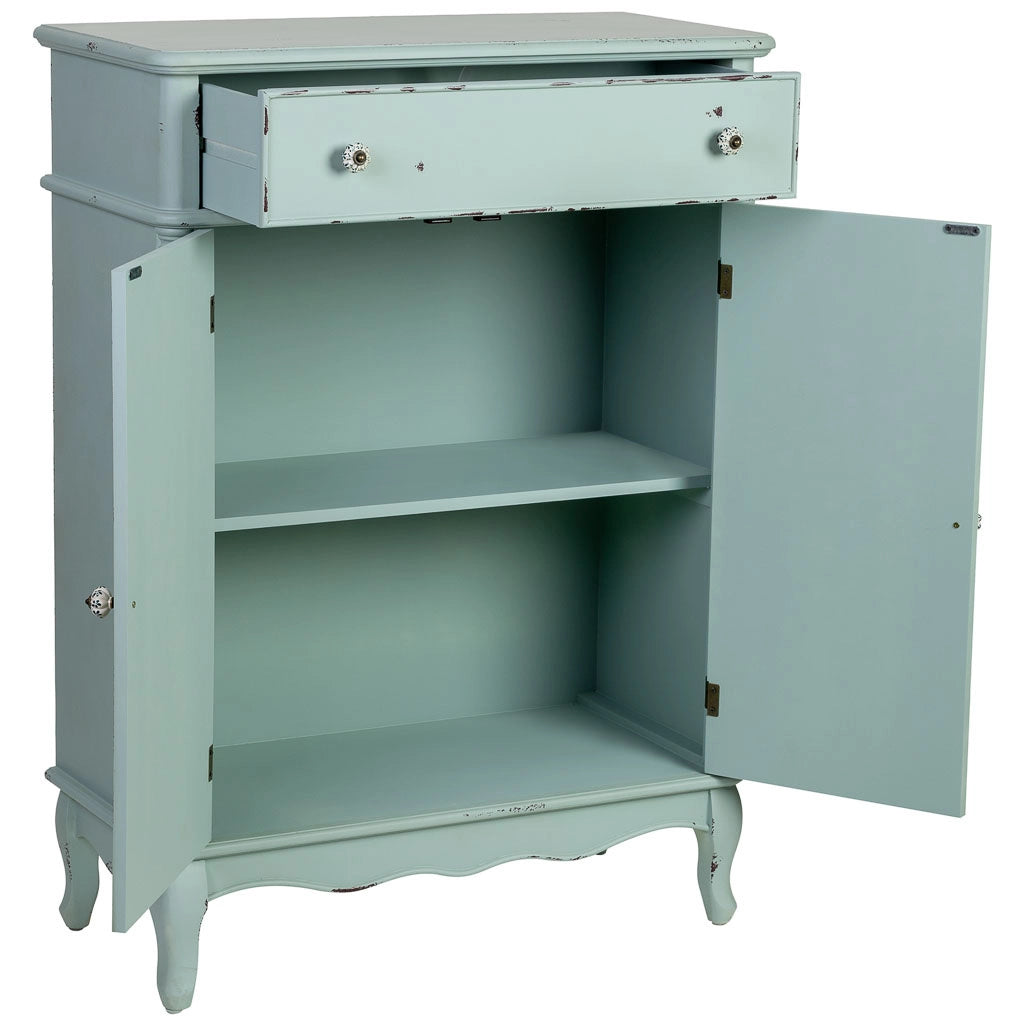 Mobile da ingresso in legno con 2 ante e 1 cassetto 80x38x110,5h cm