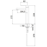 Rubinetto Miscelatore Monocomando Lavabo Alto in Ottone Mariani Polar Cromato