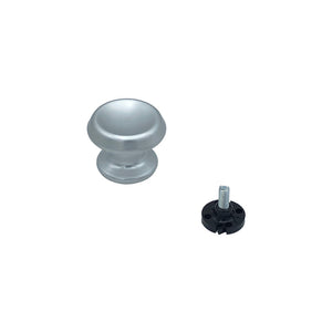 Pomolo fisso per porta SAGUATTI 166/60AB in alluminio argento lucido