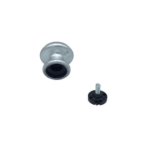 Pomolo fisso per porta SAGUATTI 166/60AB in alluminio argento lucido