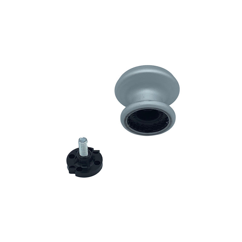 Pomolo fisso per porta SAGUATTI 166/60EB in alluminio argento satinato