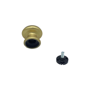 Pomolo fisso per porta SAGUATTI 166/60FB in alluminio oro satinato