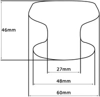 Pomolo fisso per porta SAGUATTI 166/60GB in alluminio bronzo satinato