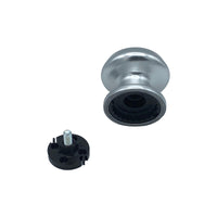 Pomolo fisso per porta SAGUATTI 166/70AB in alluminio argento lucido