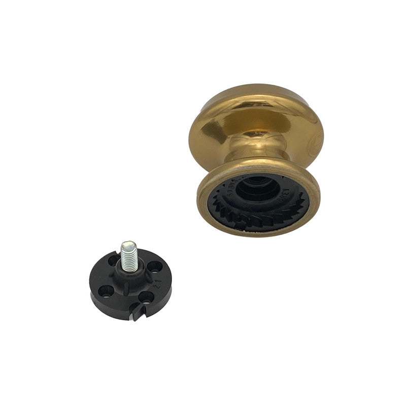 Pomolo fisso per porta SAGUATTI 166/70CB in alluminio bronzo lucido