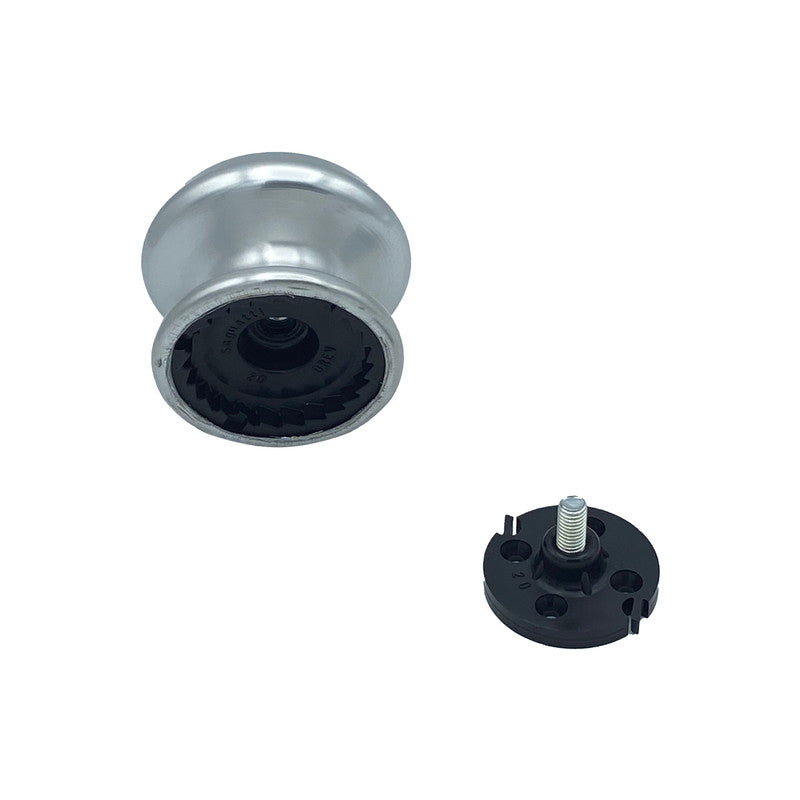 Pomolo fisso per porta SAGUATTI 166/80AB in alluminio argento lucido