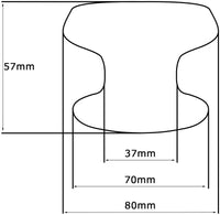 Pomolo fisso per porta SAGUATTI 166/80AB in alluminio argento lucido
