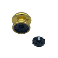 Pomolo fisso per porta SAGUATTI 166/80BB in alluminio oro lucido