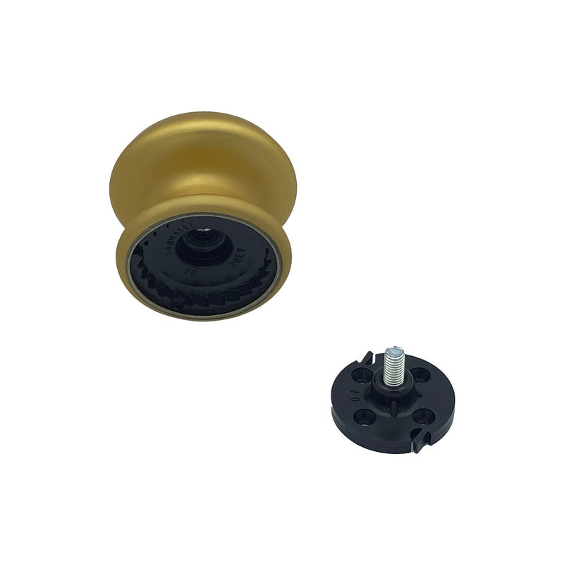 Pomolo fisso per porta SAGUATTI 166/80FB in alluminio oro satinato