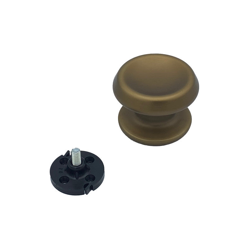 Pomolo fisso per porta SAGUATTI 166/80GB in alluminio bronzo satinato