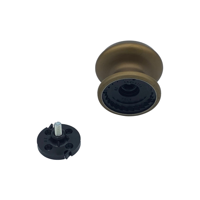 Pomolo fisso per porta SAGUATTI 166/80GB in alluminio bronzo satinato