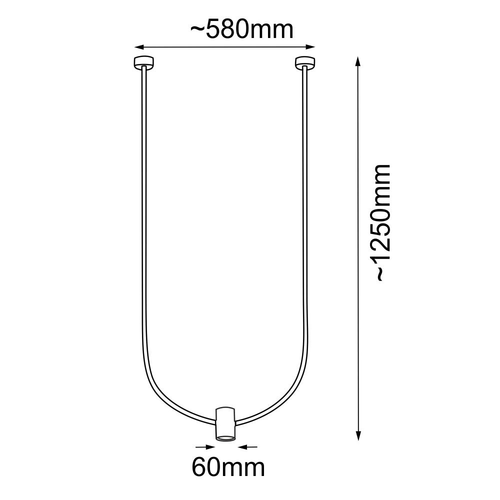 Lampada a sospensione minimal platino 58cm GU10 Shilo