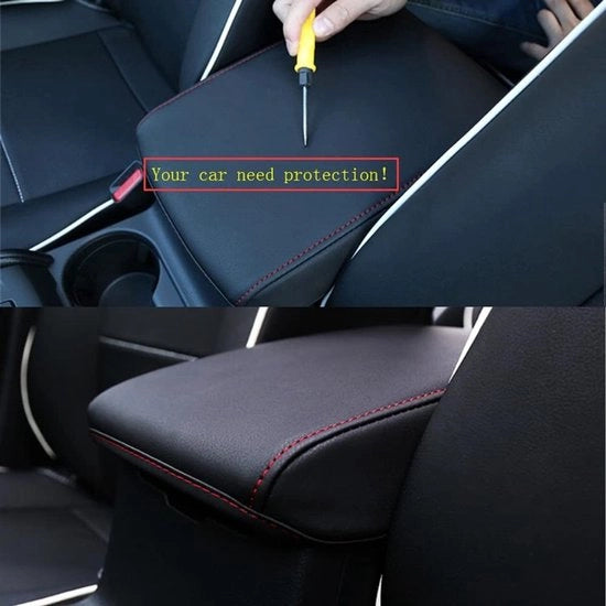 Console centrale per Mazda CX5 - 2018-2022 - Supporto guanciale perfetto - Telaio microfibra - Colori nero/rosso