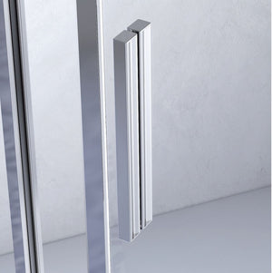 Box doccia 2 lati Fisso + Scorrevole Cristallo 8 mm Giava - Nice Soft Close - Misura: 70 x 160 x h190 cm