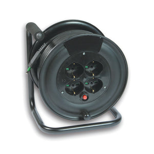 fme art.14.613 avvolgicavo 50 m 3x1,5-4 prese bipasso+terra+schuko cod:ferx.16602