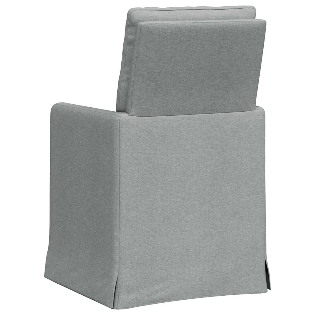 Sedie da pranzo 2 pcs Grigio chiaro 57 x 67 x 98 cm Tessuto
