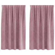 Tende Oscuranti | Tende Blackout 2 pz Rosa scuro 140 x 140 cm Velluto