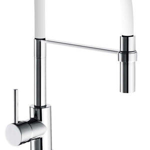 Rubinetto lavello serie winter a bocca alta, bianco