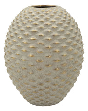 Vaso Pepipas Ball Ø23,5x28,5 cm in Ceramica Grigio e Oro