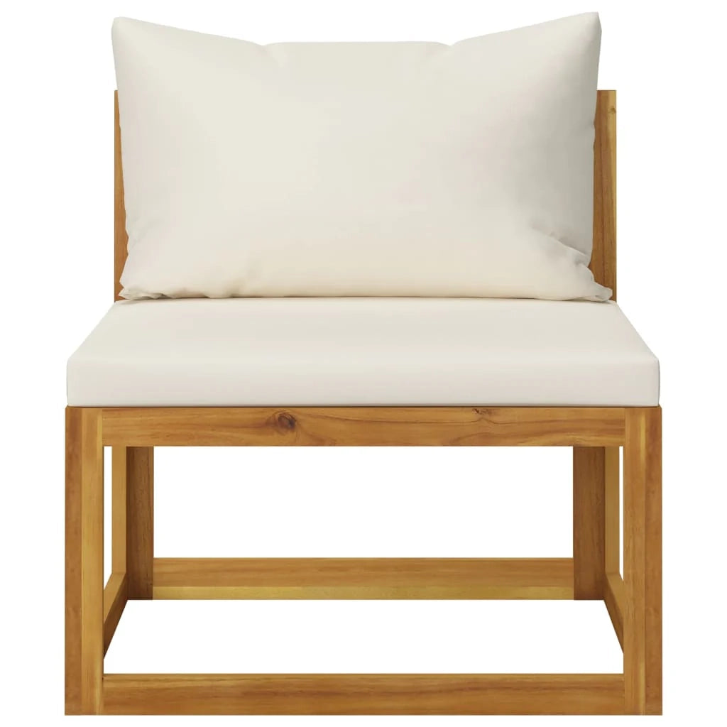 Set di mobili da giardino mobili da esterno 6 pezzi con cuscini color crema legno massello di acacia 02_0016626