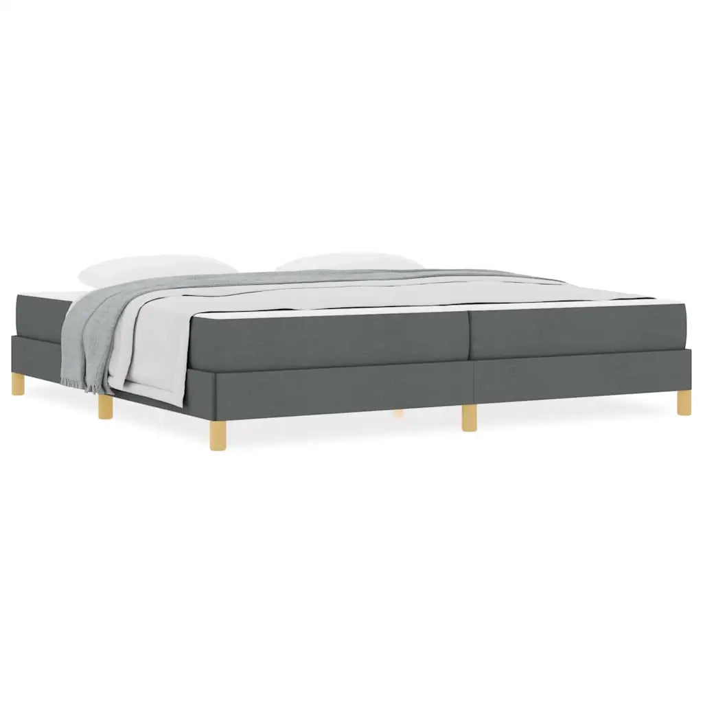 vidaXL Letto a molle Grigio scuro Marrone 200 x 200 cm