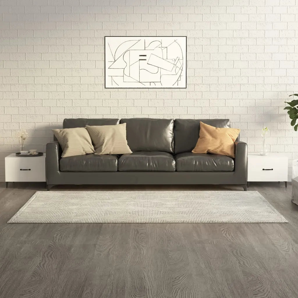 Tavolini Salotto Gambe in Metallo 2 pz Bianco Lucido 50x50x40cm 812739