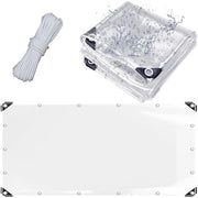 Zonnescherm trasparente impermeabile, protezione da vento e freddo, mantenimento del calore, realizzato in PVC, ripiegabile con corda per gazebo, carport, balcone, serra e altro - 3x4M
