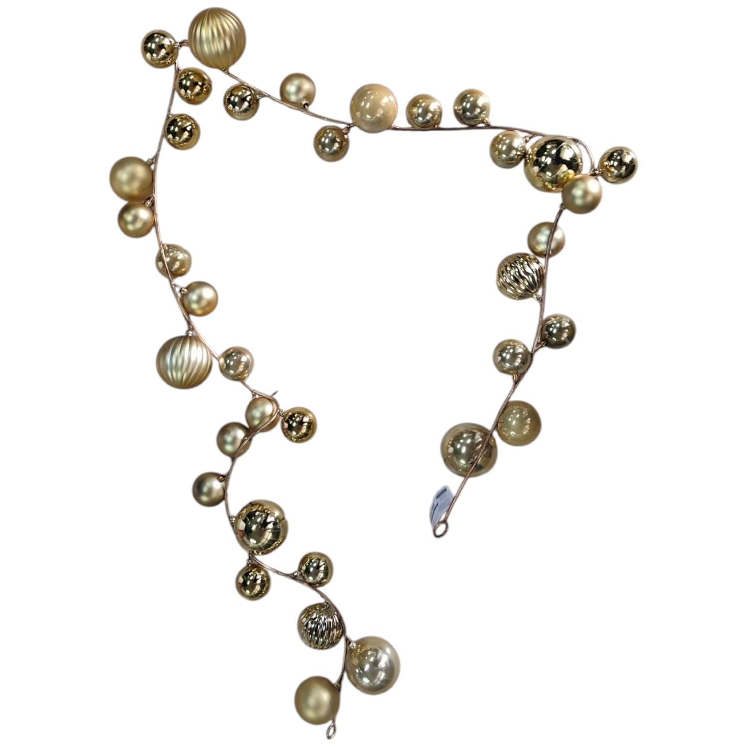 GHIRLANDA CON PALLE ORO CM180 SNODABILE