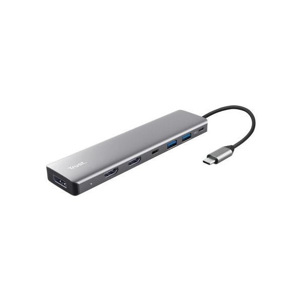Hub trust 25661 dalyx usb c grey